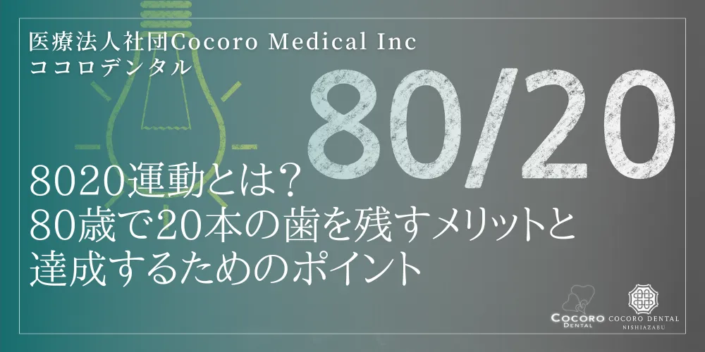 8020運動とは?80歳で20本の歯を残すメリットと達成するためのポイント